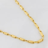 Cadena Rustica Cilindro 13.3g / 60cm / 3.87mm Oro Amarillo 18K