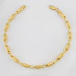 Pulso Rustico Barril Rayado 5.25g / 21cm / 3.8mm Oro Amarillo 18K