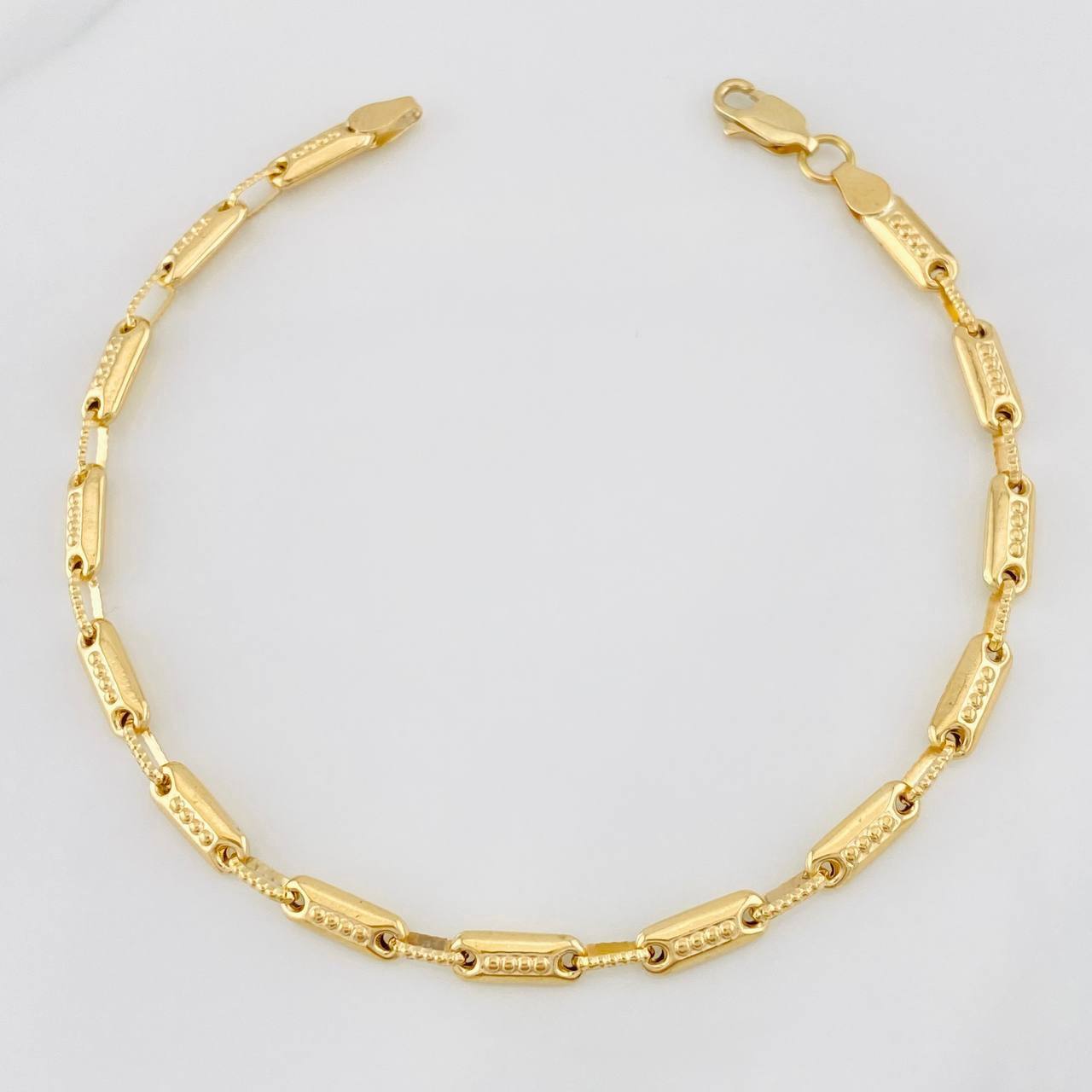 Pulso Rustico Cilindro 4.9g / 20cm / 3.77mm Oro Amarillo 18K