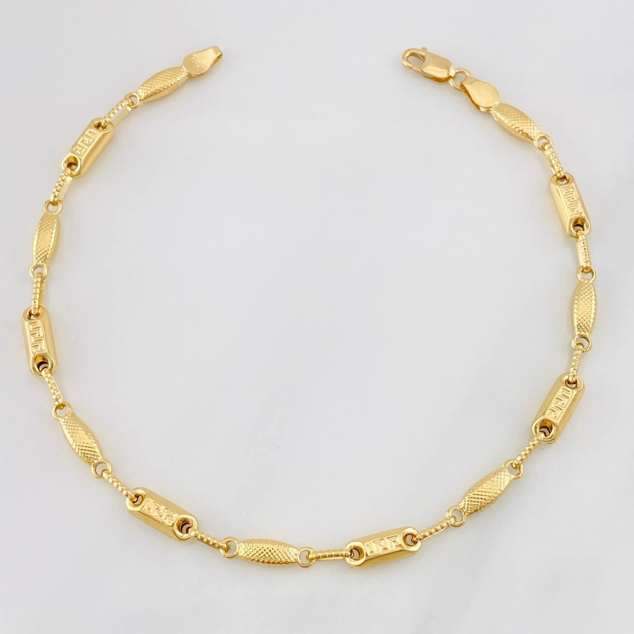 Pulso Rustico Eslabon 4.15g / 20cm / 3.85mm Oro Amarillo 18K