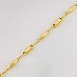 Pulso Rustico Eslabon 4.15g / 20cm / 3.85mm Oro Amarillo 18K