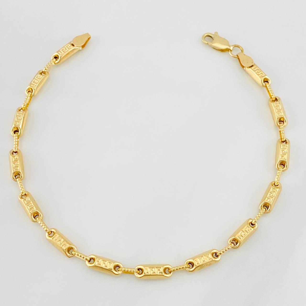 Pulso Rustico Tribal 4.85g / 20cm / 3.77mm Oro Amarillo 18K