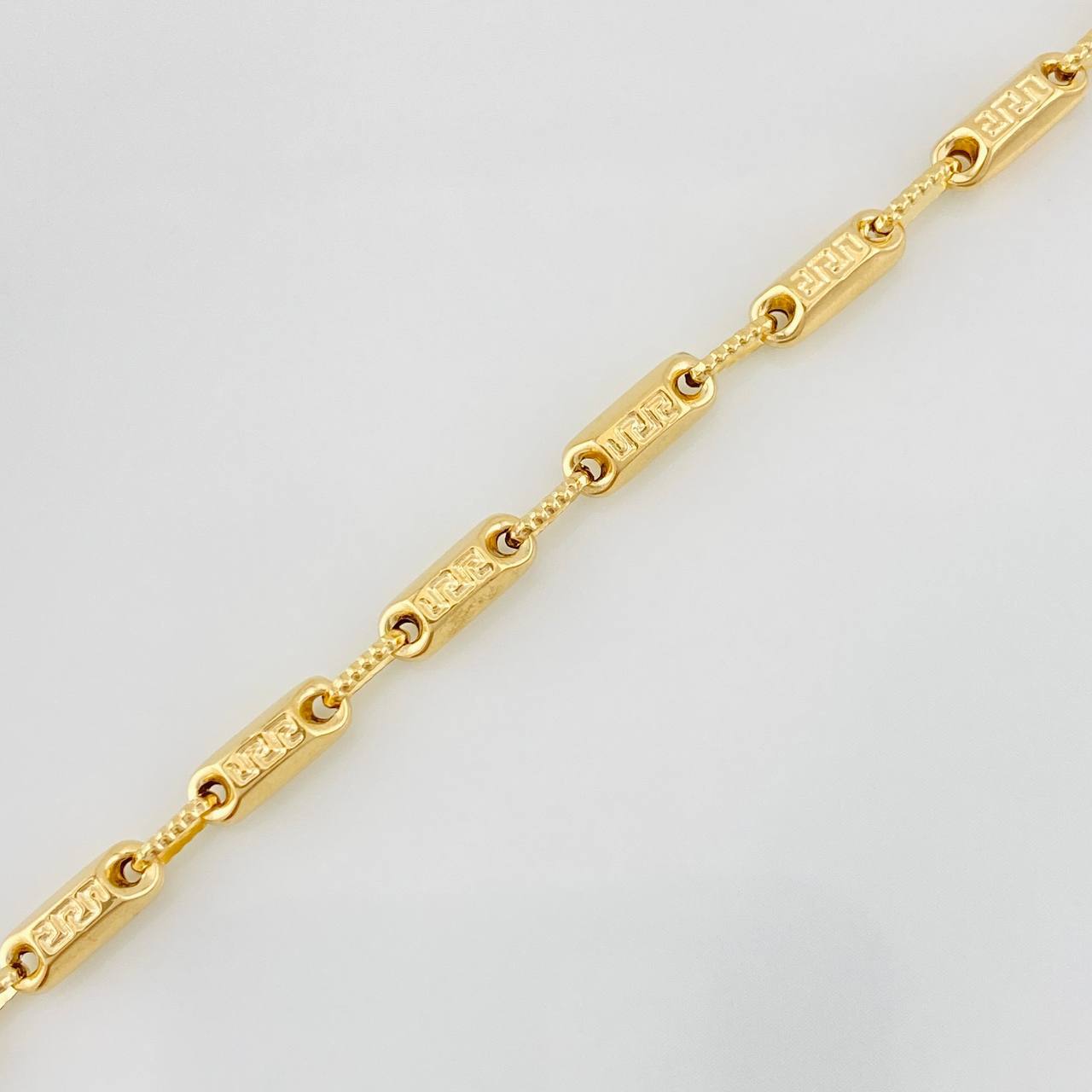 Pulso Rustico Tribal 4.85g / 20cm / 3.77mm Oro Amarillo 18K