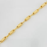 Pulso Rustico Tribal 4.85g / 20cm / 3.77mm Oro Amarillo 18K