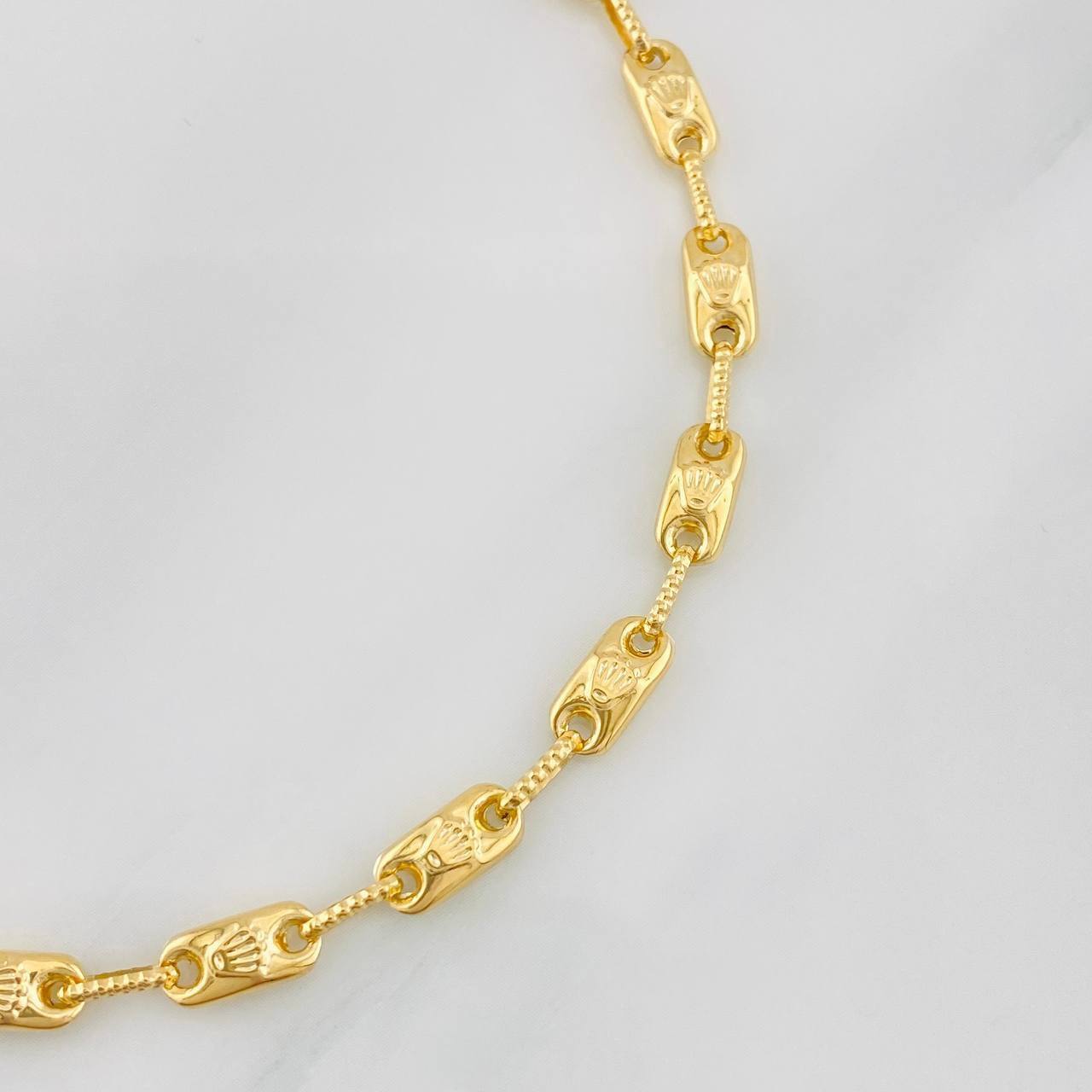 Pulso Rustico Corona 5g / 20cm / 4.22mm Oro Amarillo 18K