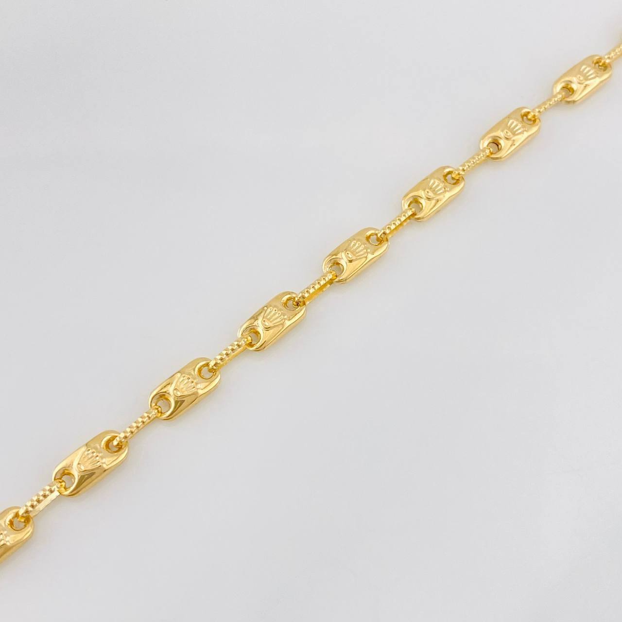 Pulso Rustico Corona 5g / 20cm / 4.22mm Oro Amarillo 18K