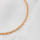 Tobillera Rustico Espiga 12.2g / 26cm / 3.33mm Oro Rosa 18K