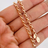Tobillera Rustico Espiga 12.2g / 26cm / 3.33mm Oro Rosa 18K