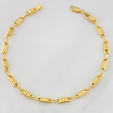 Pulso Rustico Barril Rayado 5.35g / 22cm / 3.92mm Oro Amarillo 18K