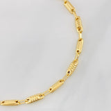 Pulso Rustico Barril Rayado 5.35g / 22cm / 3.92mm Oro Amarillo 18K