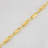 Pulso Rustico Barril Rayado 5.35g / 22cm / 3.92mm Oro Amarillo 18K