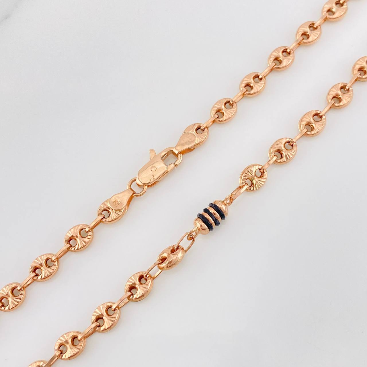 Cadena Rustica GC 9.5g / 45cm / 5.04mm Oro Rosa 18K