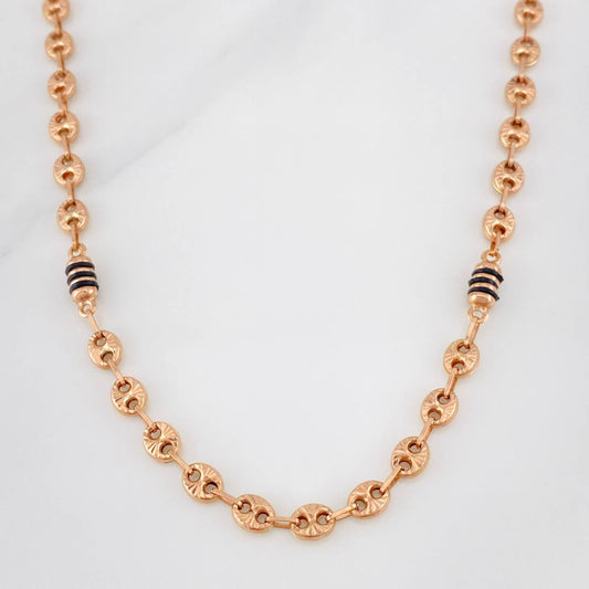 Cadena Rustica GC 9.5g / 45cm / 5.04mm Oro Rosa 18K