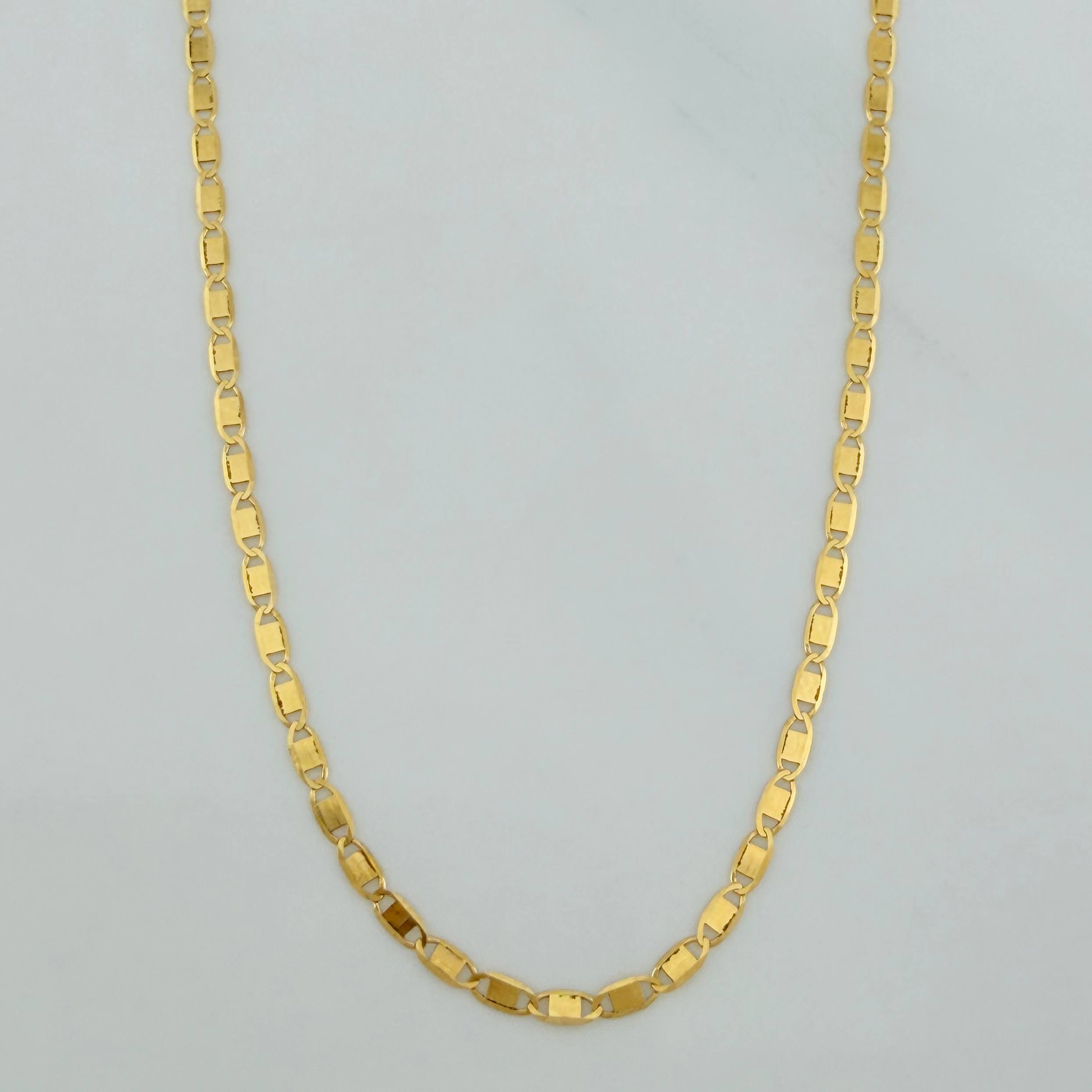 Cadena Escalera Plana 1.35 g / 50.3 cm / 1.41 mm Oro Amarillo 18K