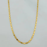 Cadena Escalera Plana 1.15 g / 50 cm / 1.4 mm Oro Amarillo 18K
