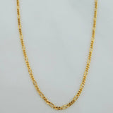 Cadena Figaro Diamantada 1.15 g / 45.4 cm / 0.87 mm Oro Amarillo 18K