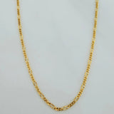 Cadena Figaro Diamantada 1.15 g / 45.3 cm / 0.5 mm Oro Amarillo 18K