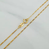 Cadena Figaro Diamantada 1.15 g / 45.4 cm / 0.87 mm Oro Amarillo 18K