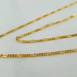 Cadena Figaro Diamantada 1.15 g / 45.4 cm / 0.87 mm Oro Amarillo 18K
