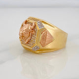 Anillo Sello Toro 14.05g / T11 1/2 Tres Oros 18K