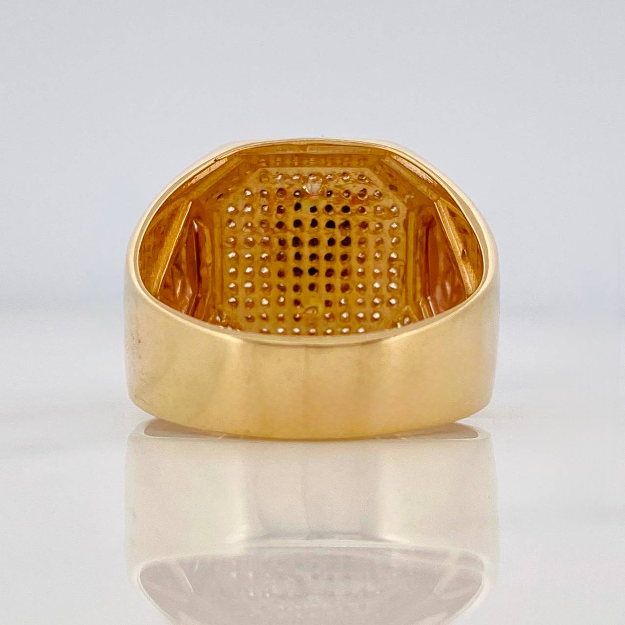 Anillo Sello Toro 14.05g / T11 1/2 Tres Oros 18K
