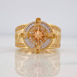 Anillo Brujula 9.9g / T9 1/4 Tres Oros 18K