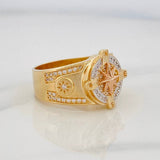 Anillo Brujula 9.9g / T9 1/4 Tres Oros 18K