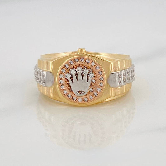 Anillo Correa Corona 8.8g / T11 1/2 Tres Oros 18K