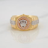 Anillo Correa Corona 8.8g / T11 1/2 Tres Oros 18K