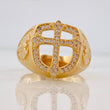 Anillo Escudo Cruz 7.75g / T9 3/4 Oro Amarillo 18K