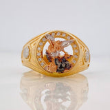 Anillo San Miguel Arcangel 6.1g / T9 1/2 Tres Oros 18K