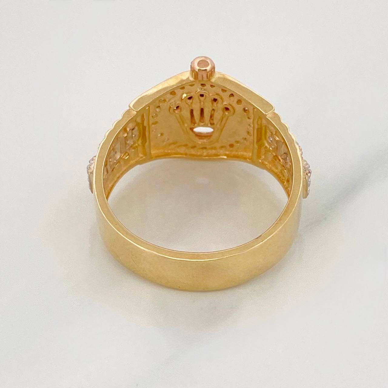 Anillo Correa Corona 6.9g / T9 3/4 Tres Oros 18K
