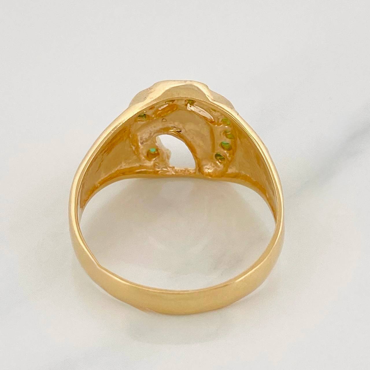 Anillo Herradura Caballo 6.35g / T10 1/2 Oro Amarillo 18K