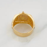 Anillo Correa Corona 7.4g / T7 Dos Oros Amarillo Blanco 18K