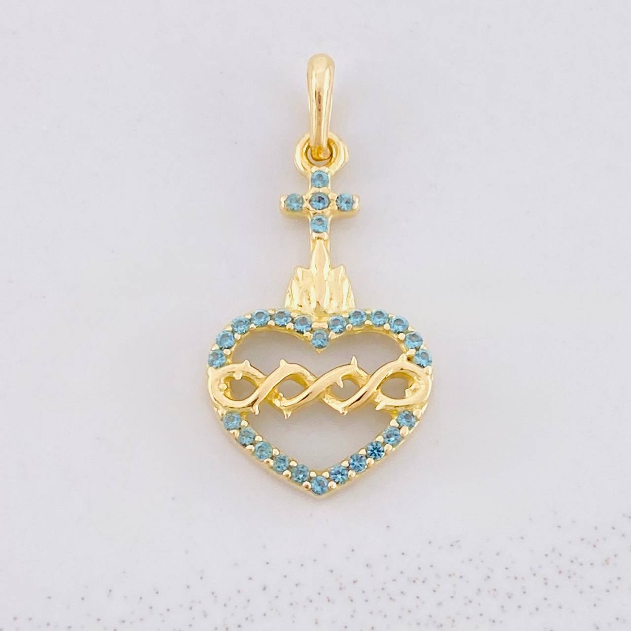 Dije Sagrado Corazón de Jesús 1g / 2.2cm Oro Amarillo 18K