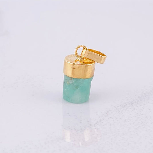 Dije Morralla Esmeralda 1.15g / 1.6cm Oro Amarillo 18K