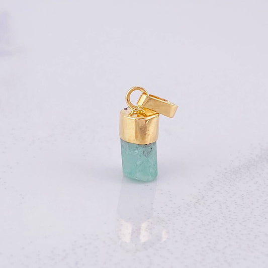 Dije Morralla Esmeralda 0.6g / 1.6cm Oro Amarillo 18K