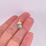 Dije Morralla Esmeralda 1.1g / 1.5cm Oro Amarillo 18K
