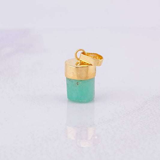 Dije Morralla Esmeralda 1.25g / 1.6cm Oro Amarillo 18K
