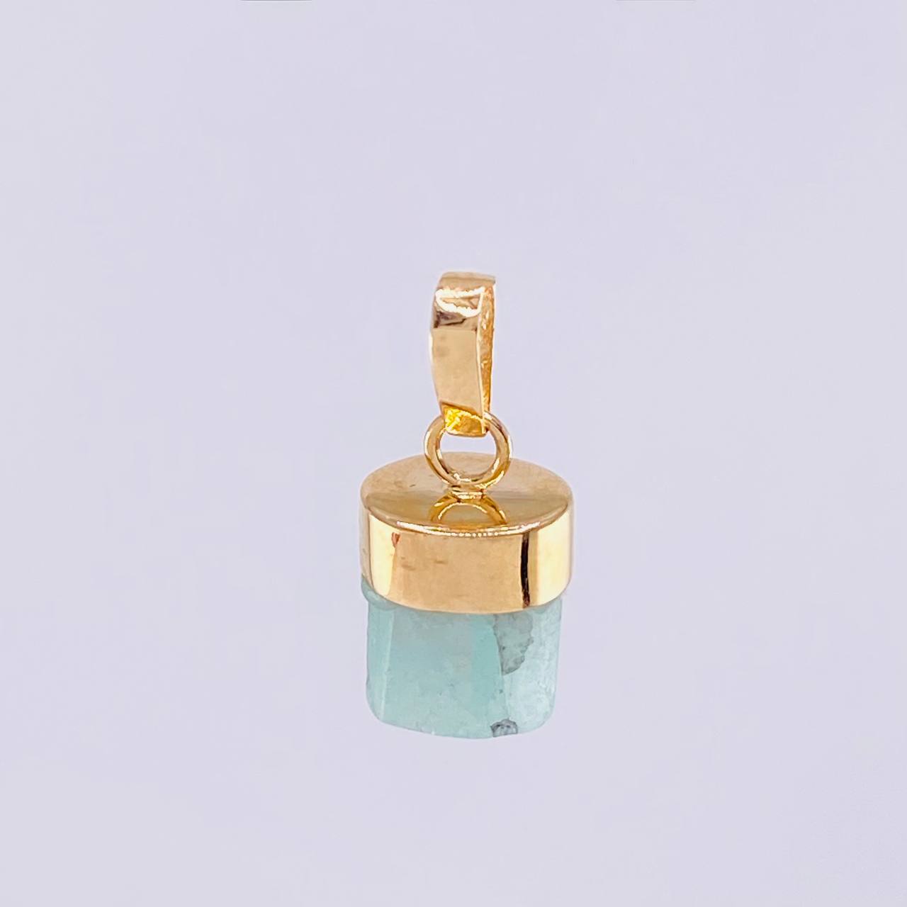 Dije Morralla Esmeralda 1.05g / 1.5cm Oro Amarillo 18K