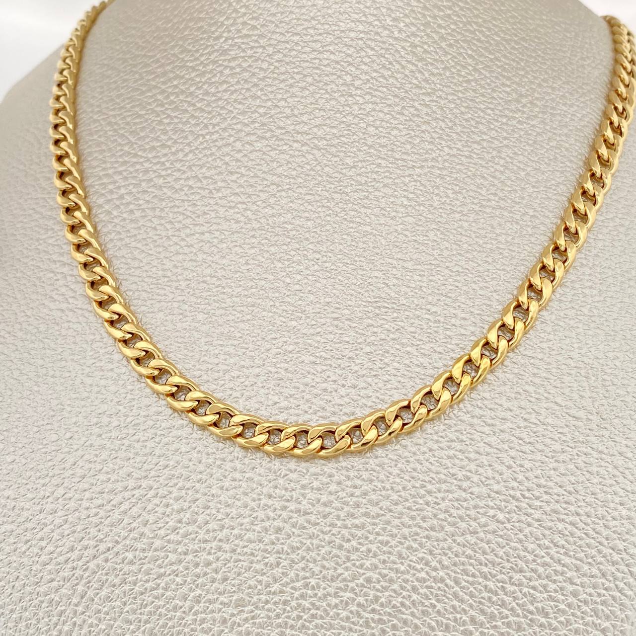 Cadena Cubana 7gr / 70.2cm / Oro Amarillo +1 18K +