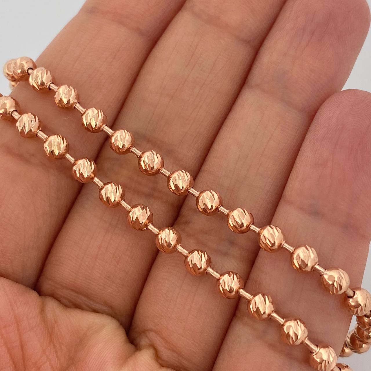 Cadena Militar 26.15gr / 74.1cm / Oro Rosa +3 18K +