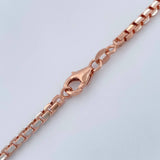 Cadena Veneciana 33.15gr / 70.1cm / Dos Oros Blanco Rosa +3 18K +