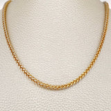 Cadena Franco 10.65gr / 64.9cm / Dos Oros Amarillo Blanco +3 18K +