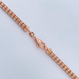 Cadena Ice 28.1gr / 70cm / Dos Oros Blanco Rosa +4 18K +
