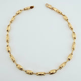 Tobillera Rustica Eslabon Corona 6.15gr / 27cm / 4.75mm Oro Amarillo 18K $