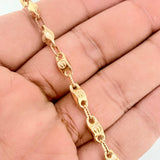 Tobillera Rustica Barril Tornillo 6.25gr / 26cm / 4.6mm Oro Amarillo 18K $