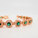 Pulso Tennis 24.45gr / 20.8cm / 8.13mm Oro Rosa 18K $