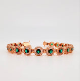 Pulso Tennis 24.45gr / 20.8cm / 8.13mm Oro Rosa 18K $