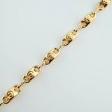 Pulso Rustico Barril Tornillo 5.3gr / 22cm / 4.68mm Oro Amarillo 18K $